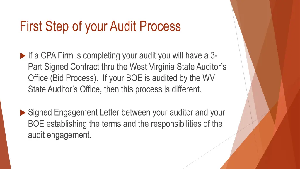 first step of your audit process