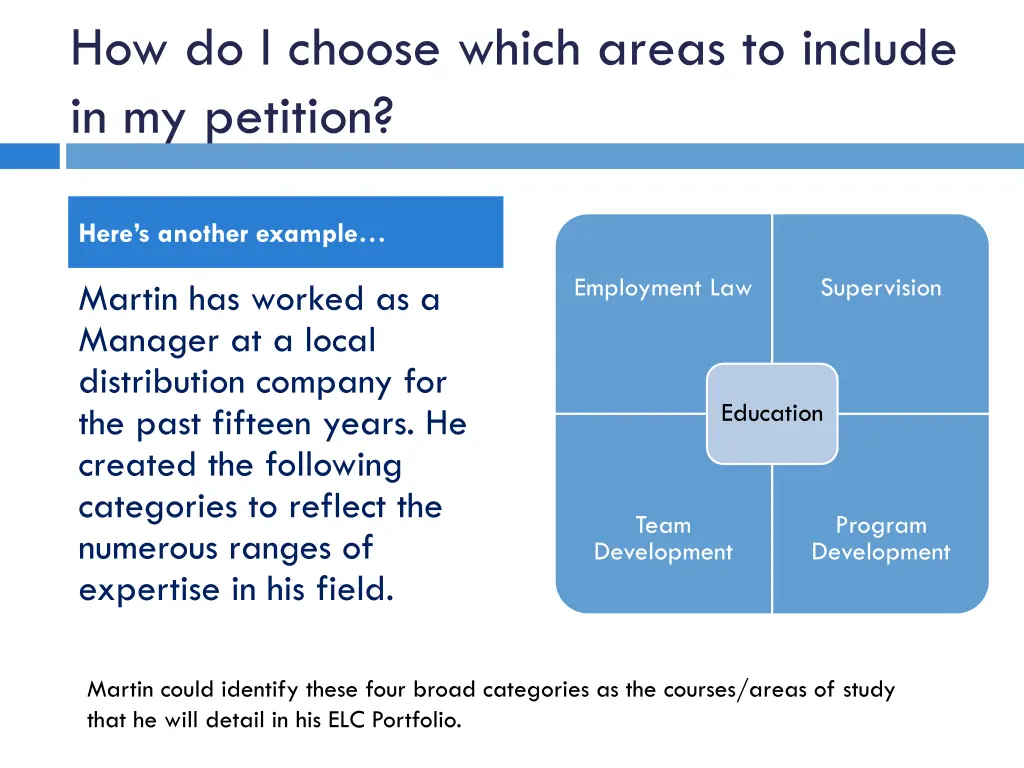 how do i choose which areas to include 1