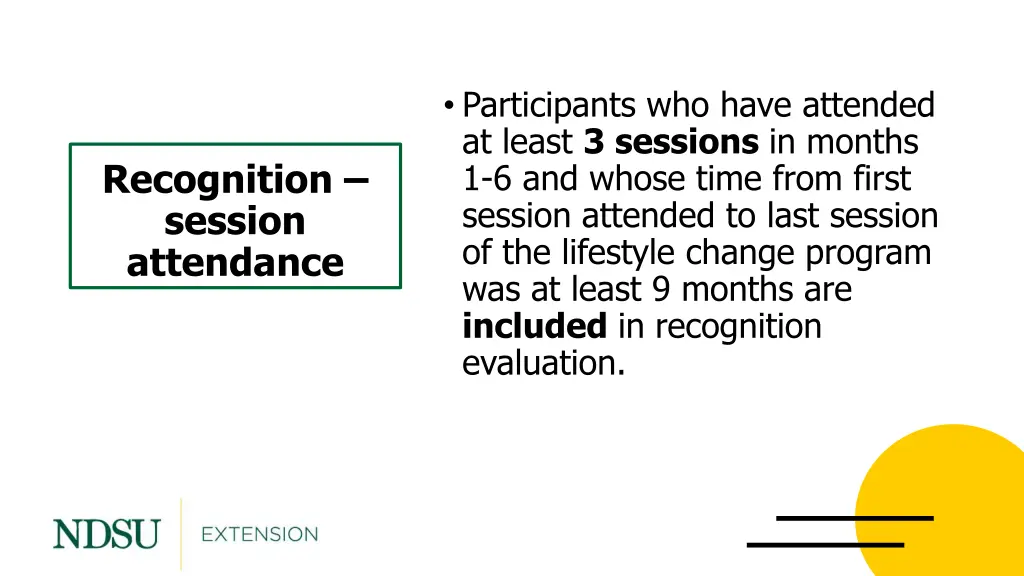 participants who have attended at least