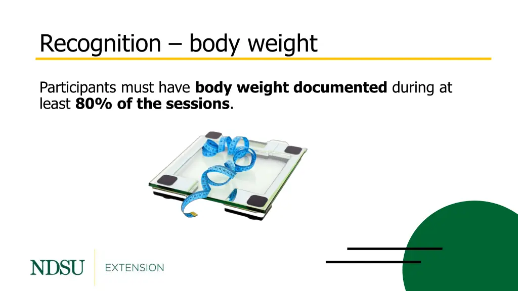 recognition body weight