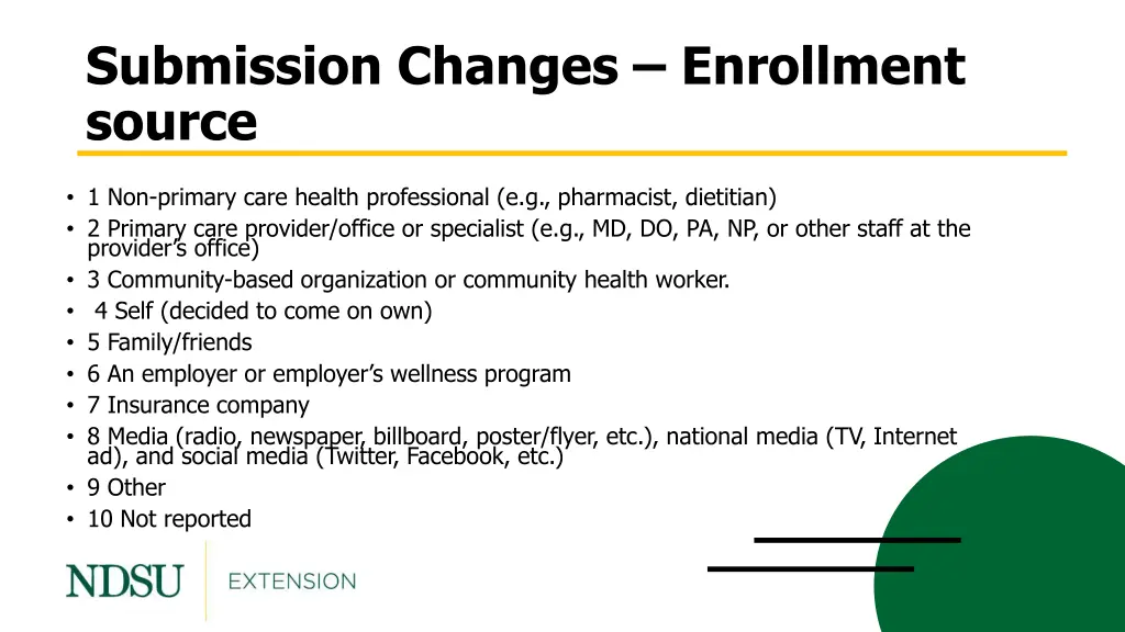 submission changes enrollment source