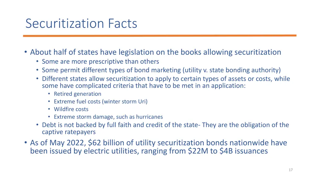 securitization facts