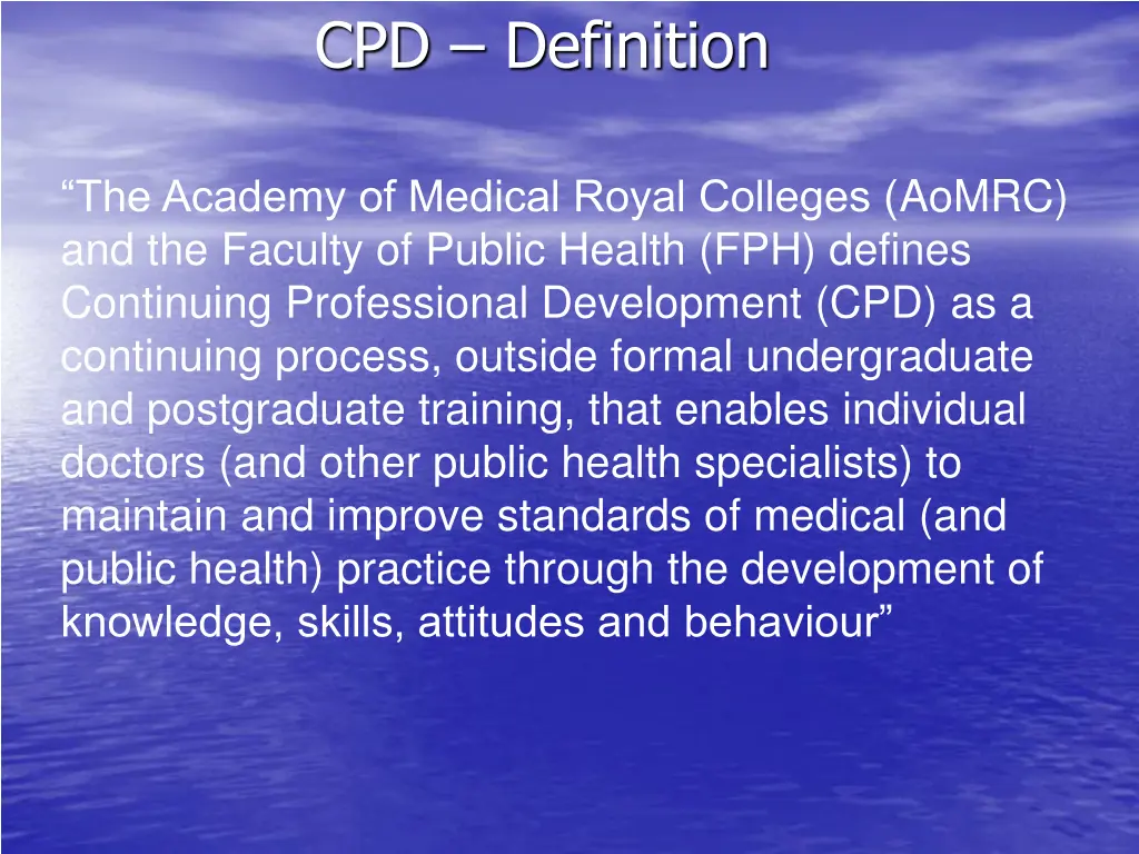 cpd definition