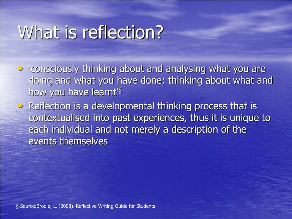 what is reflection