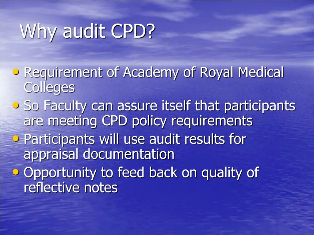 why audit cpd