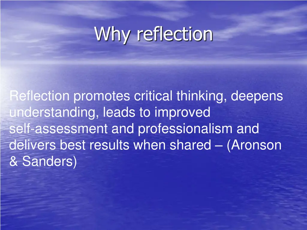 why reflection