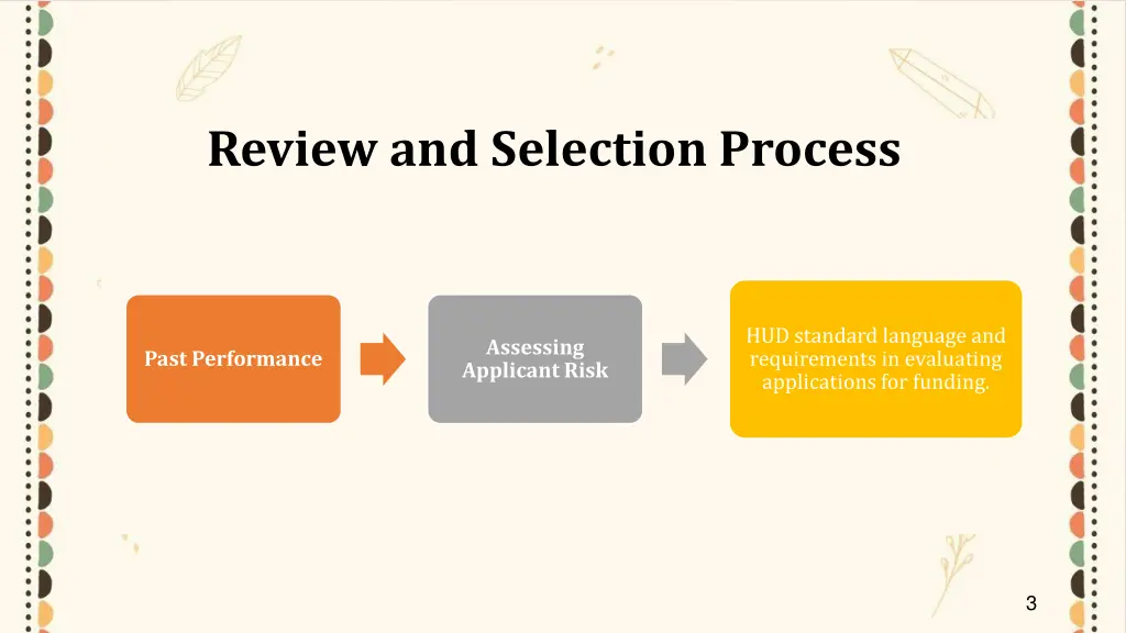 review and selection process