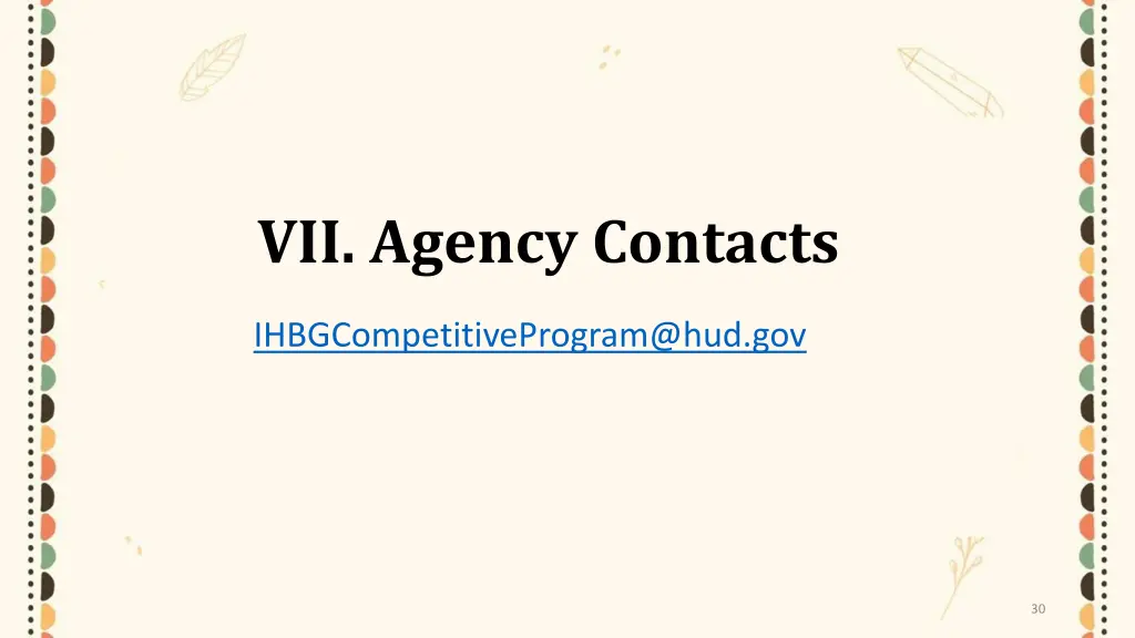 vii agency contacts