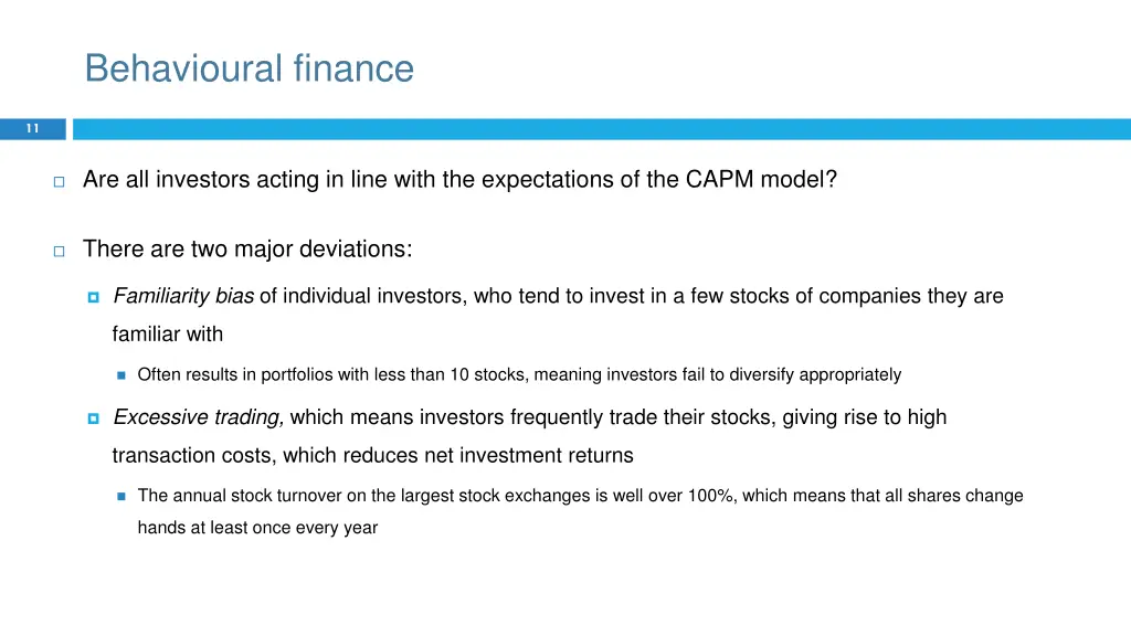 behavioural finance