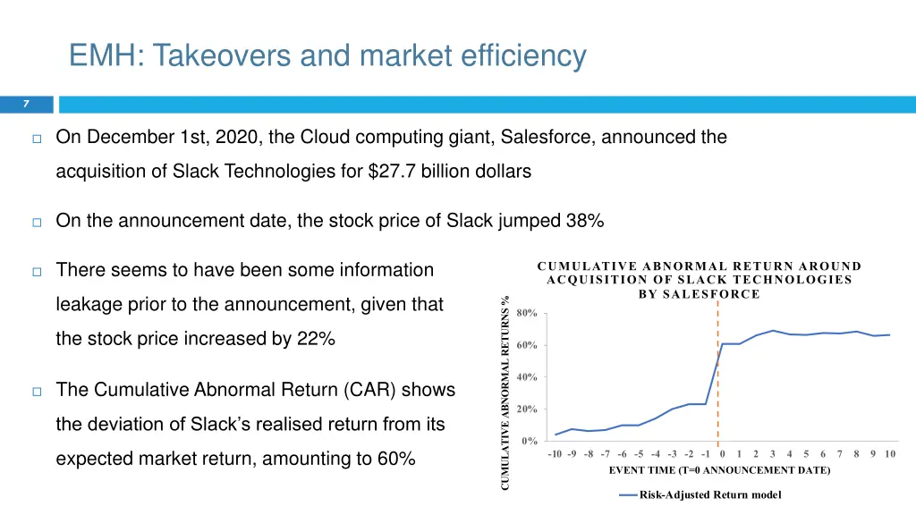 emh takeovers and market efficiency