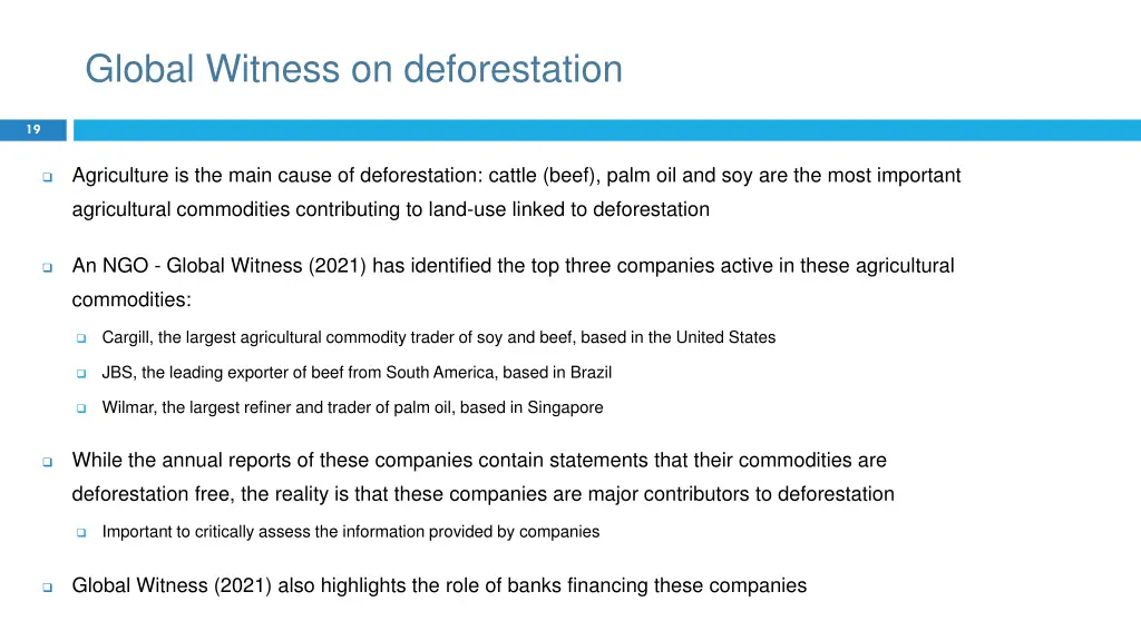 global witness on deforestation