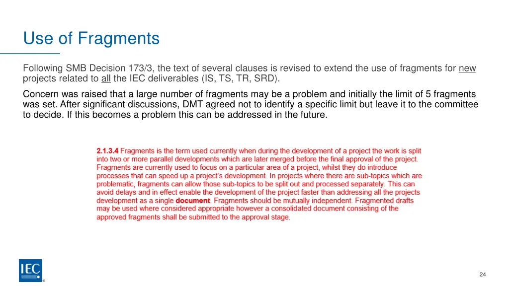 use of fragments