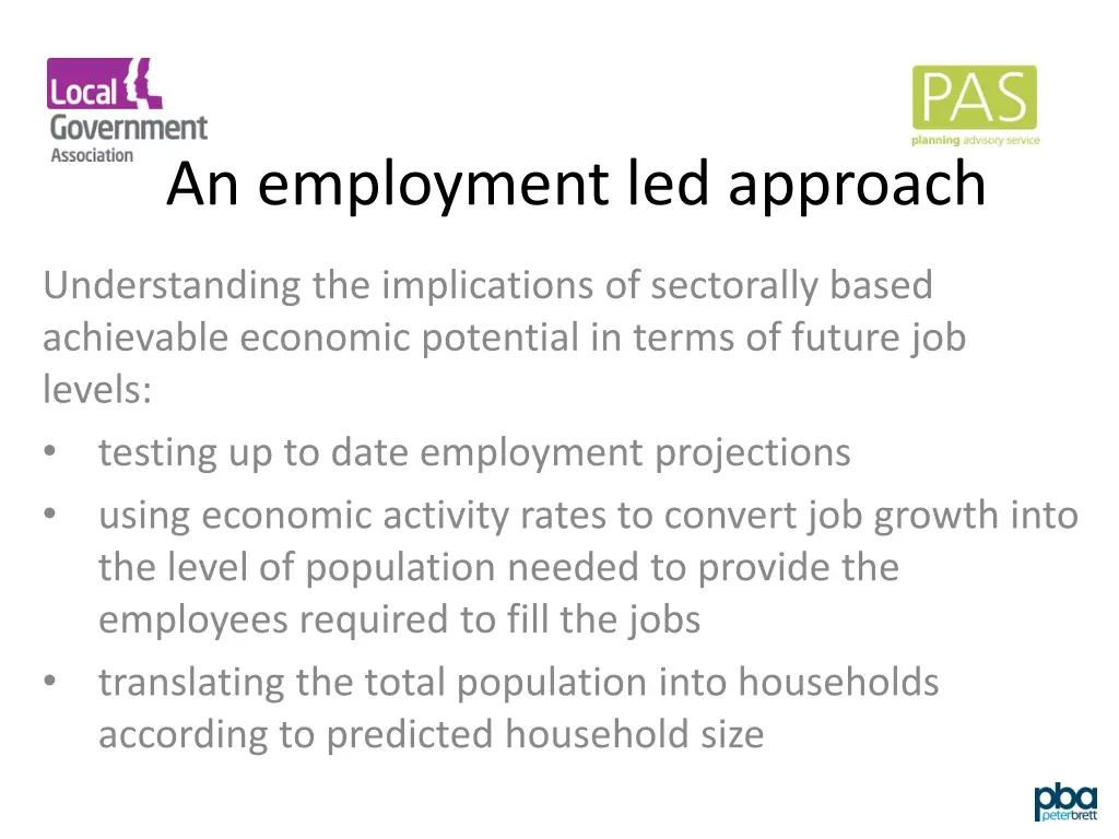 an employment led approach