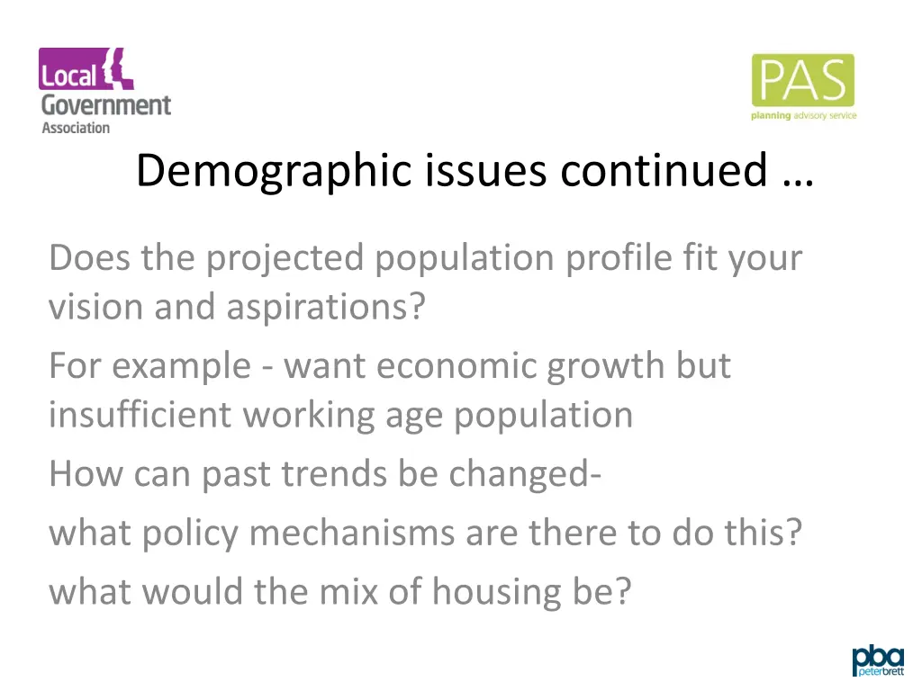 demographic issues continued