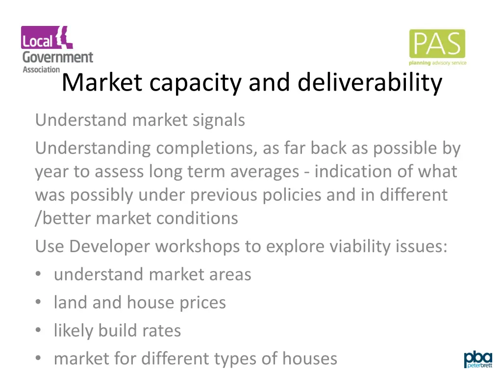 market capacity and deliverability