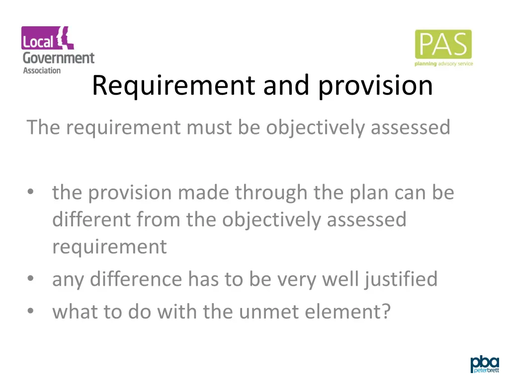 requirement and provision