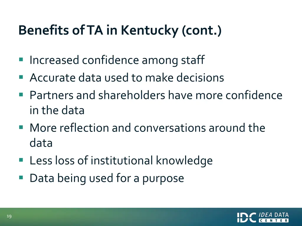 benefits of ta in kentucky cont