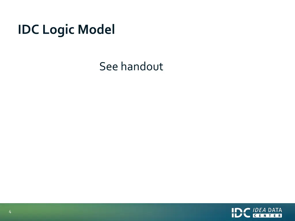 idc logic model