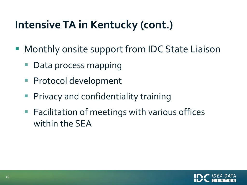 intensive ta in kentucky cont