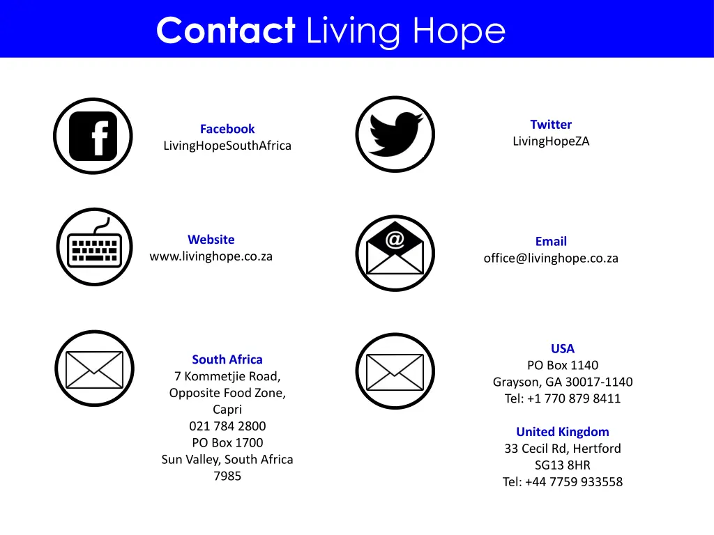 contact living hope