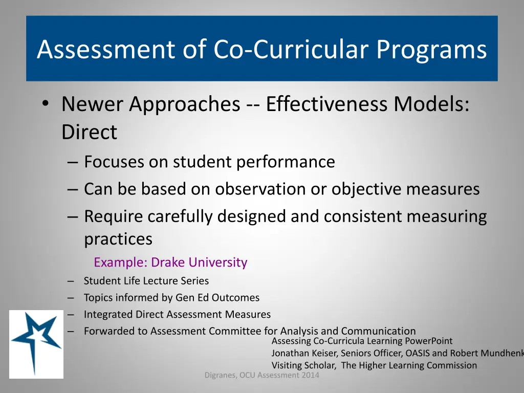 assessment of co curricular programs 4