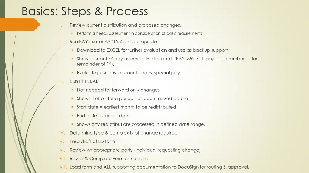 basics steps process