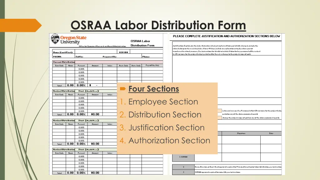 osraa labor distribution form