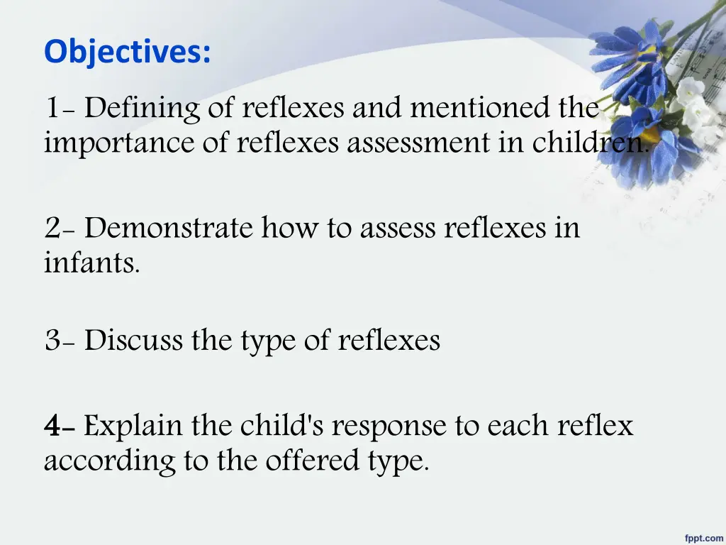 objectives 1 defining of reflexes and mentioned