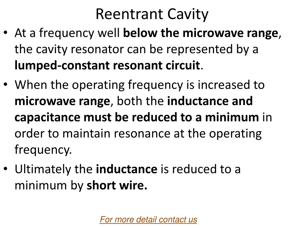 reentrant cavity