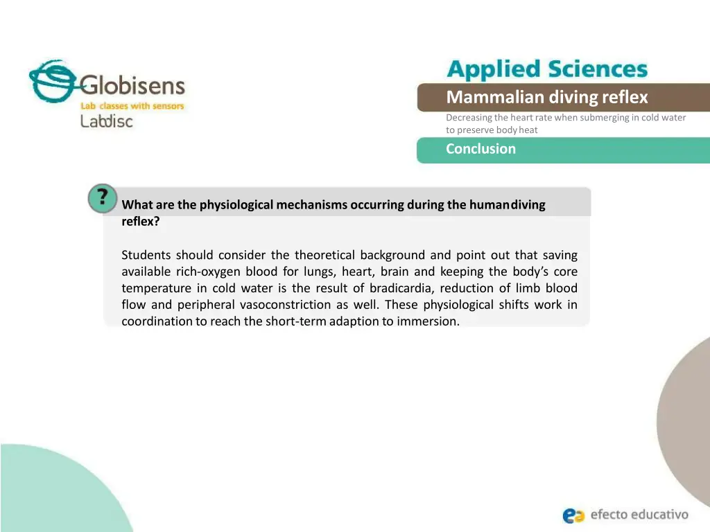 mammalian divingreflex decreasing the heart rate 17