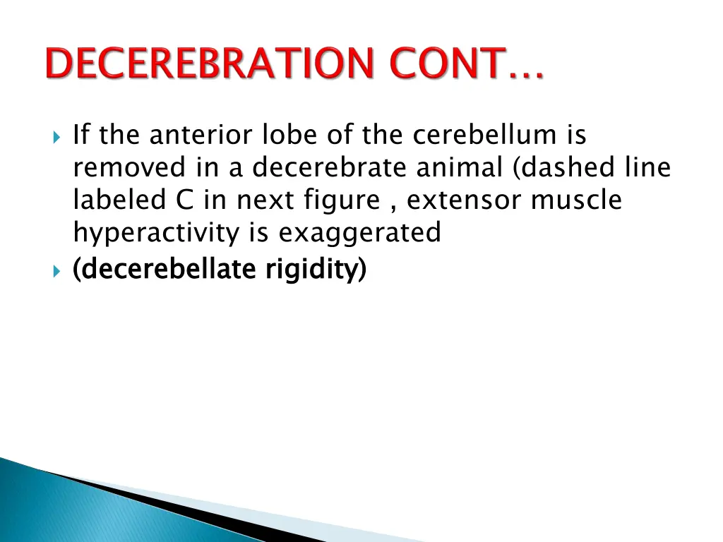 if the anterior lobe of the cerebellum is removed