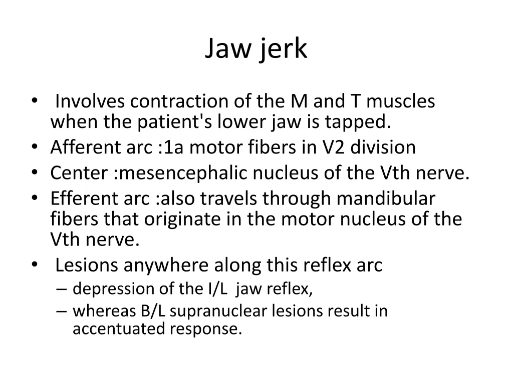 jaw jerk