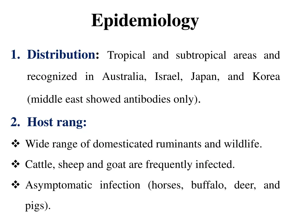 epidemiology