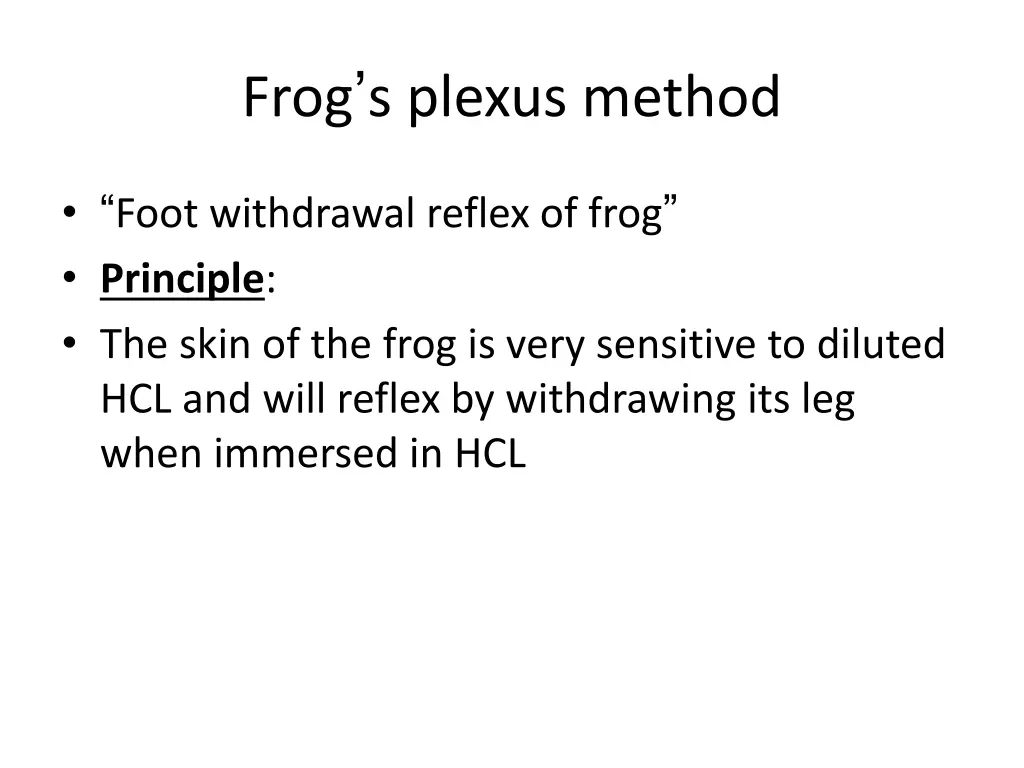 frog s plexus method