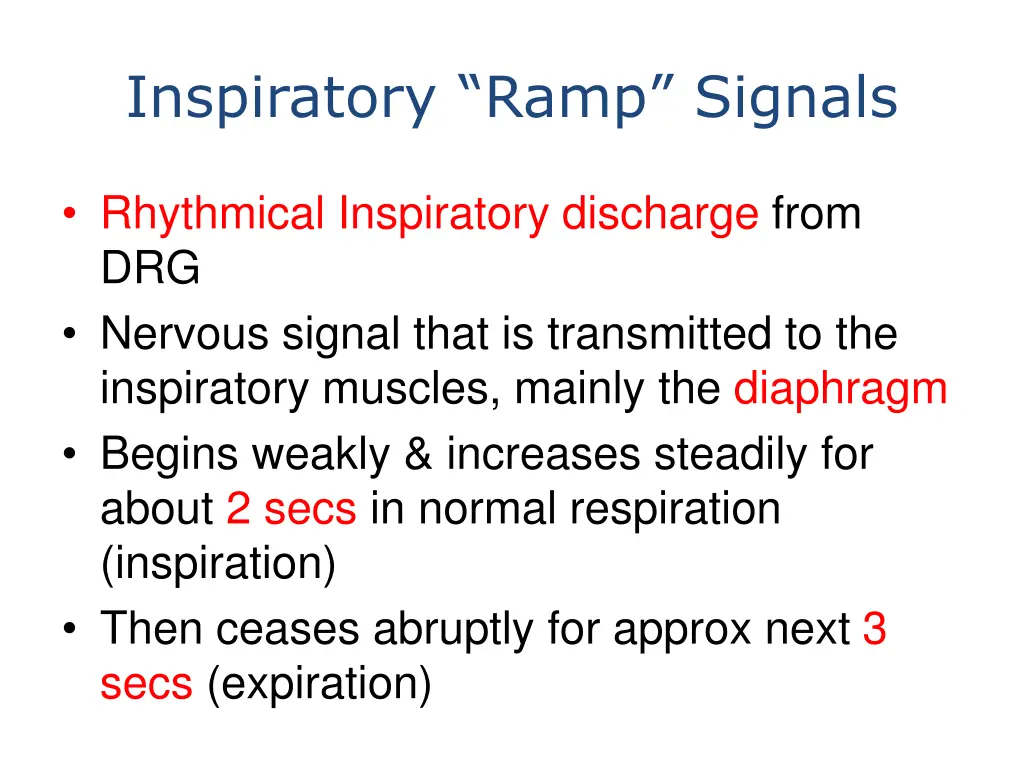 inspiratory ramp signals