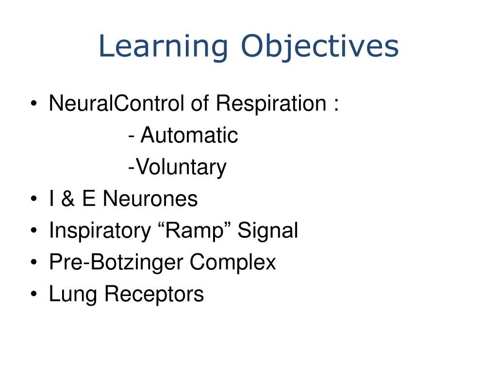 learning objectives