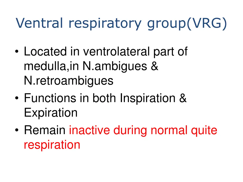 ventral respiratory group vrg