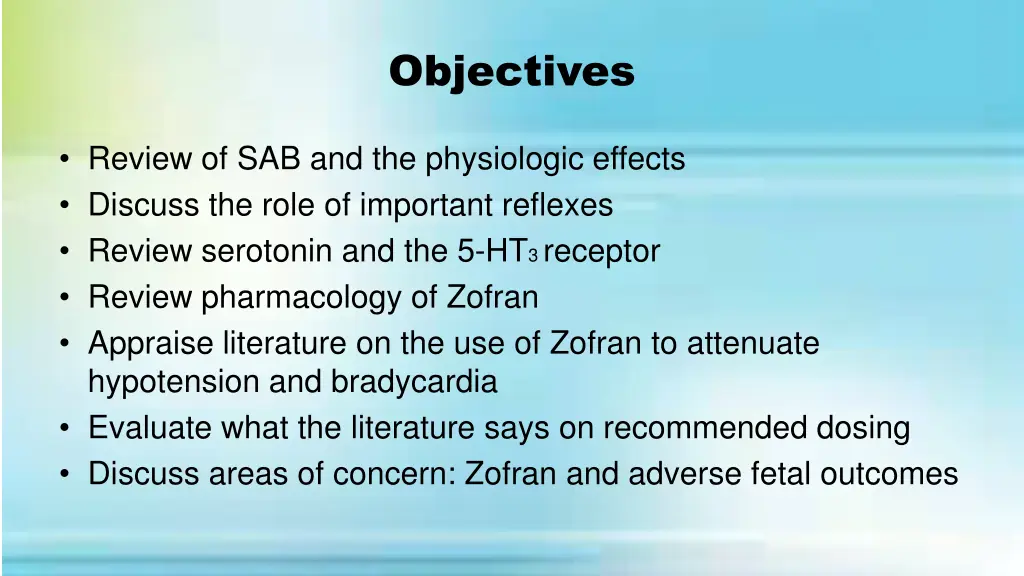 objectives