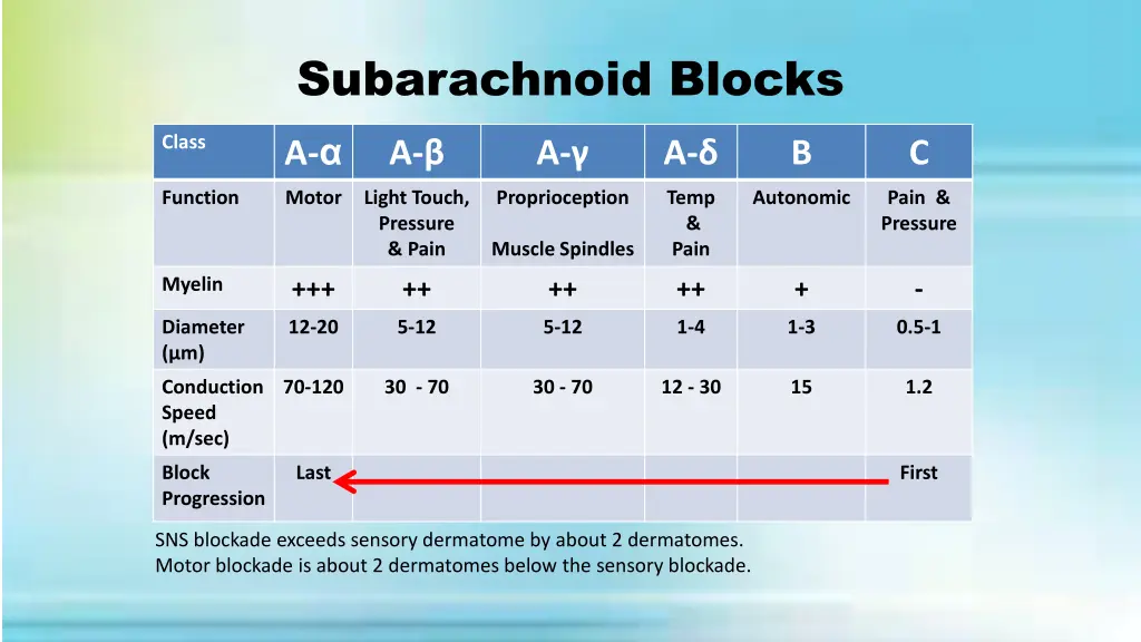 subarachnoid blocks 1