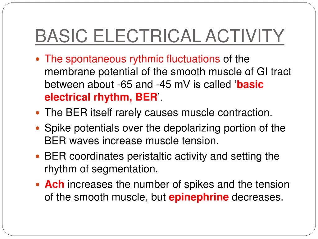 basic electrical activity