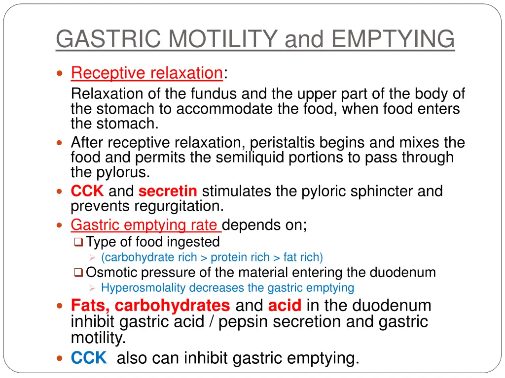 gastric motility and emptying