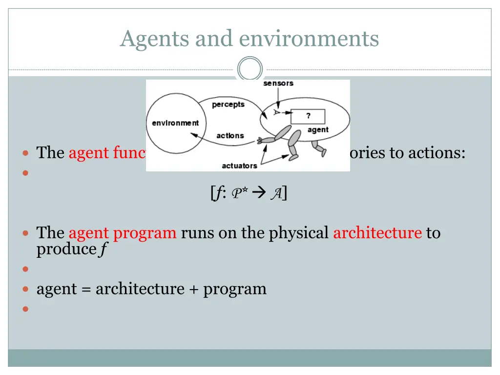 agents and environments