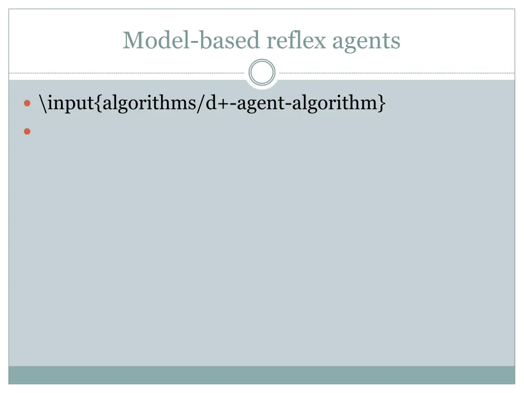 model based reflex agents 1