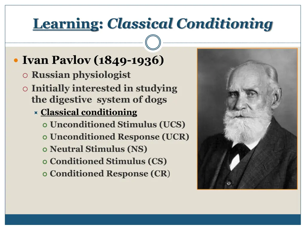 learning classical conditioning 1