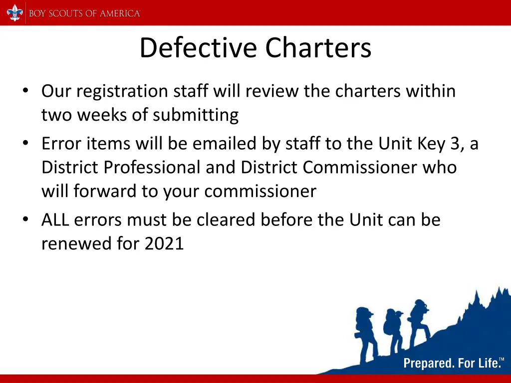 defective charters