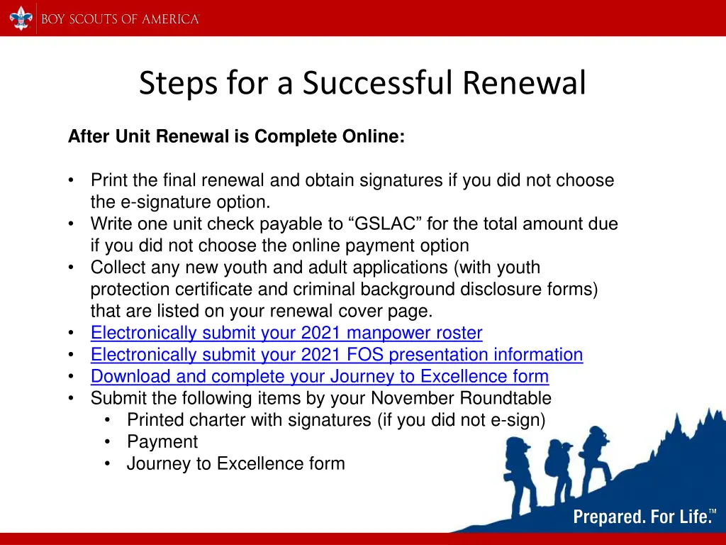 steps for a successful renewal 2