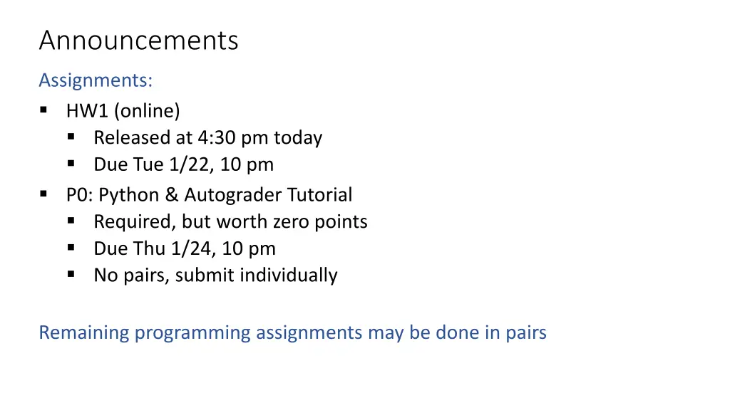 announcements 1