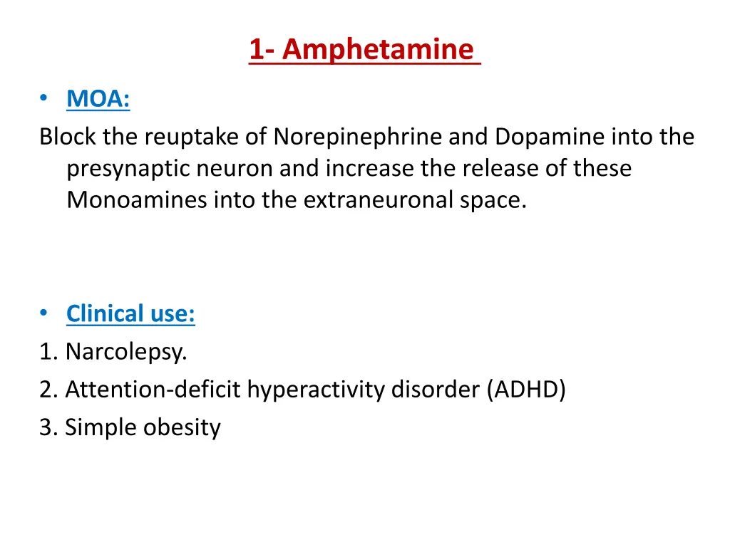 1 amphetamine