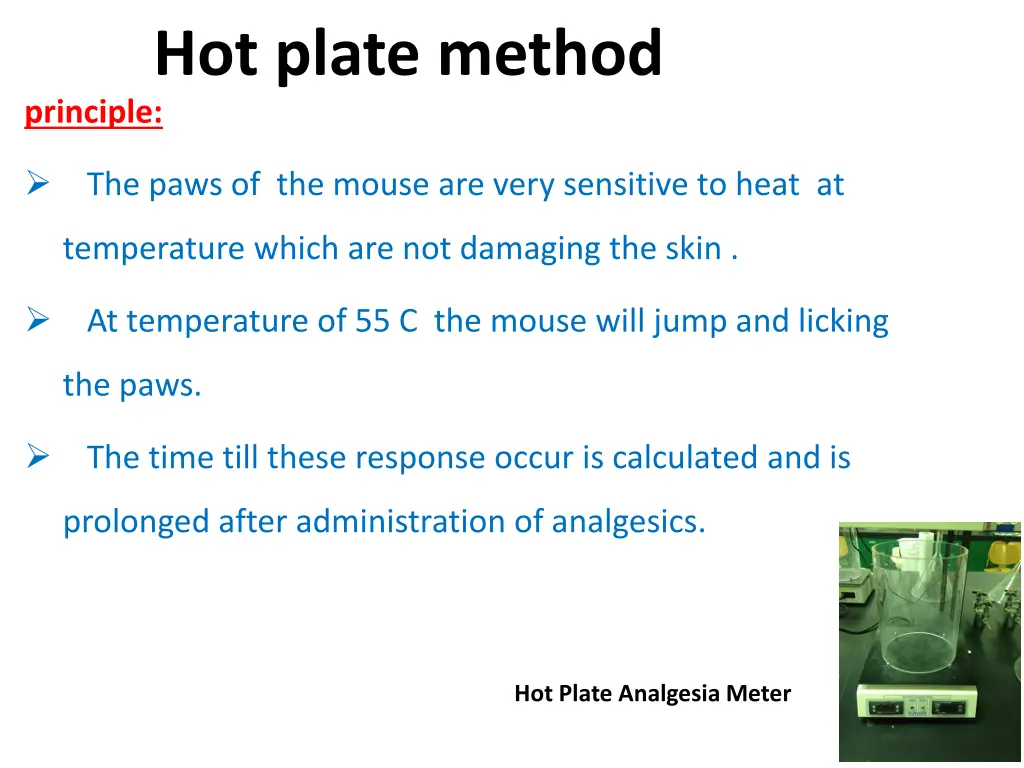 hot plate method principle