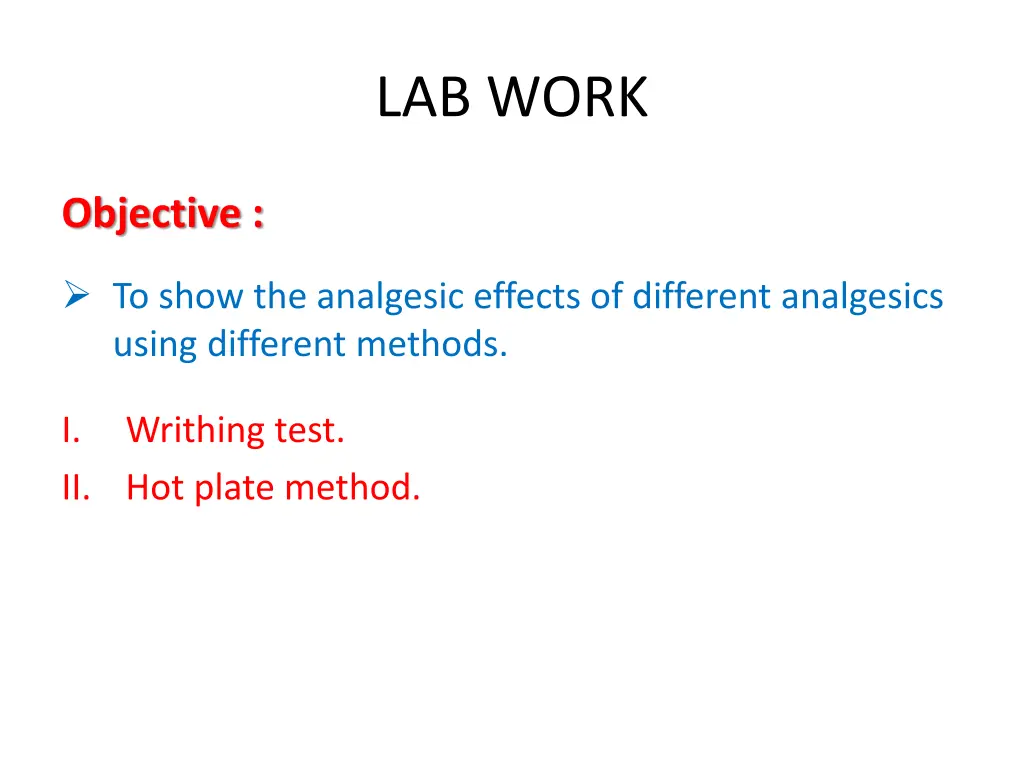 lab work